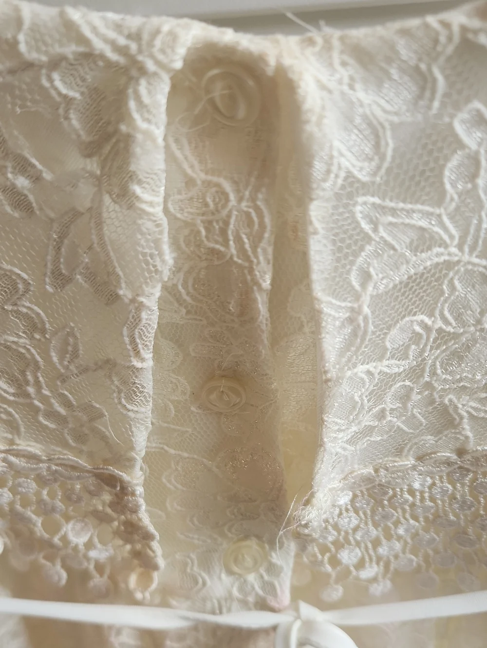 Sugar Plum Vintage Lace Dress in Cream 4T